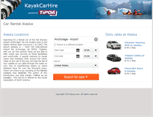 Tablet Screenshot of kayakcarhire.com